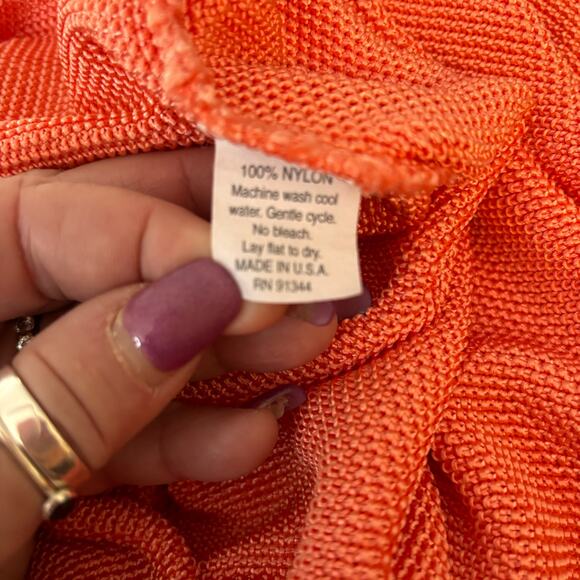 Casual Studio Sweater Woman’s XL Orange Knit 3/4 Sleeve - Picture 8 of 9